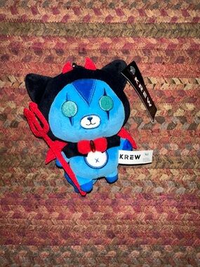 NWT KREW DEVIL TEDDY KITTY KEYCHAIN